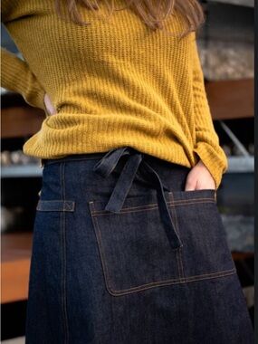 Tove Wrap Denim Skirt - Dark Indigo